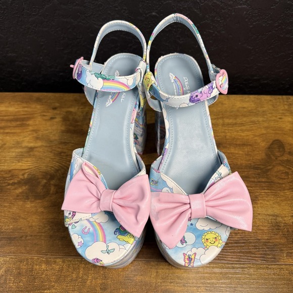 Dolls Kill x‎ My Little Pony Platform Heels Pastel Blue Pink Bow Ankle Strap 9M - Picture 4 of 11